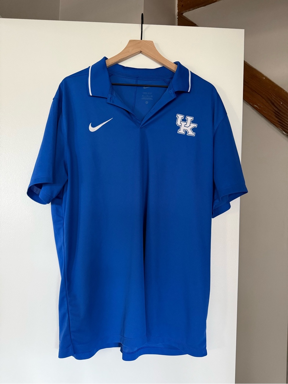 Nike Men’s University of Kentucky Blue Polo with White Accents